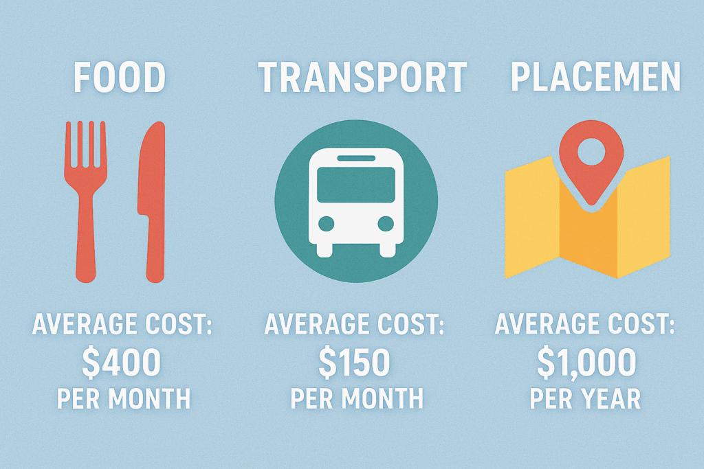 Food, Transport & Placement Costs by City