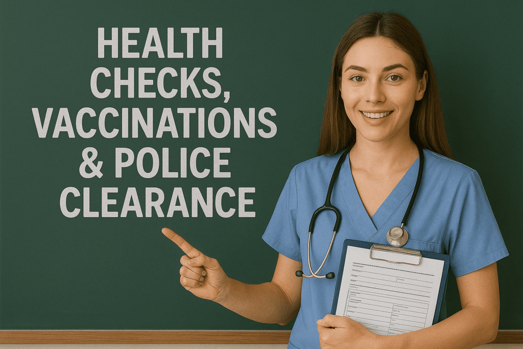 Additional Requirements: Health Checks, Vaccinations & Police Clearance