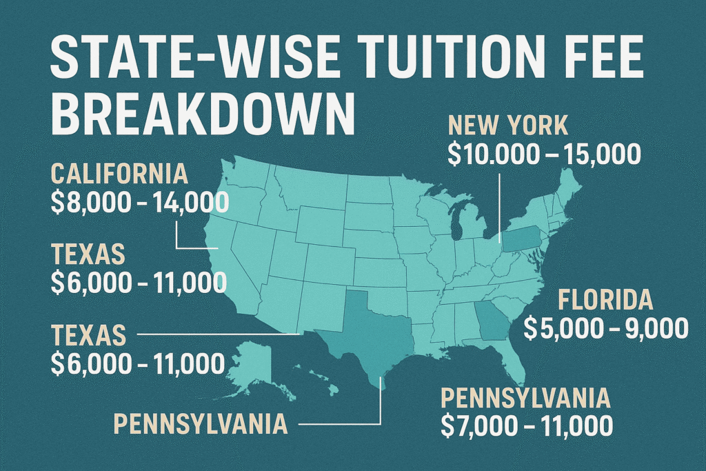 State-Wise Breakdown of Nursing Tuition Fees (2026)