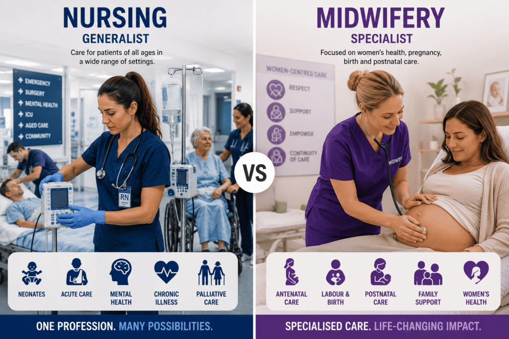 Nursing vs Midwifery